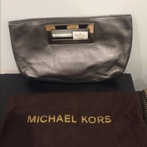 Michael Kors gold & silver clutch